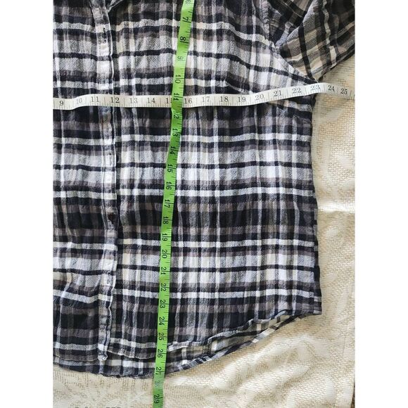 Company One plaid black and white button-up shirt - Picture 8 of 9